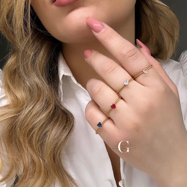 Anello “Torchon con cuore”