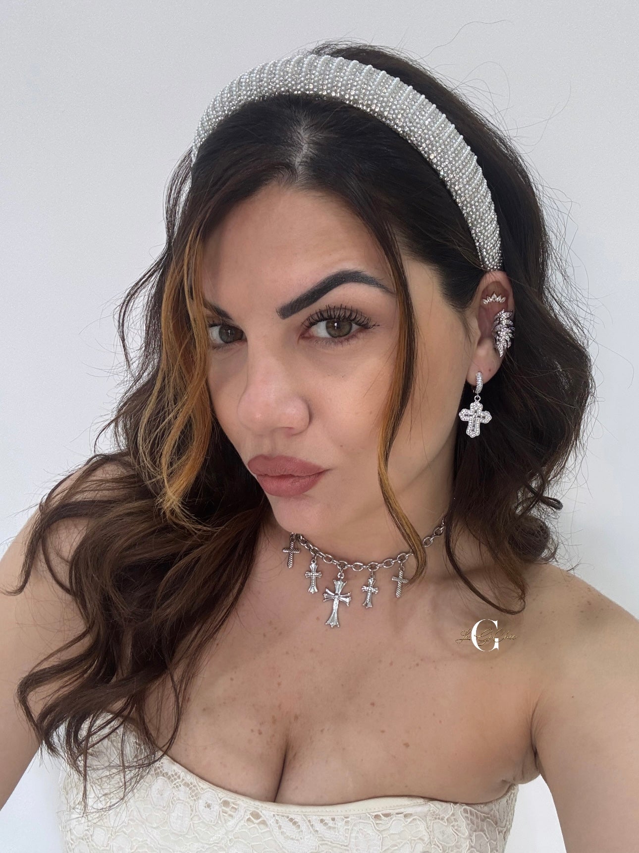 Cerchietto “Perline e strass”