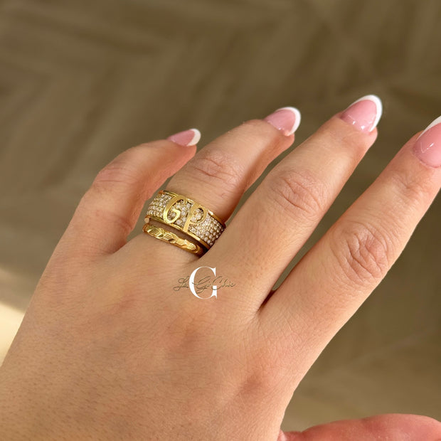 Anello “Fascione INFINITY” con zirconi