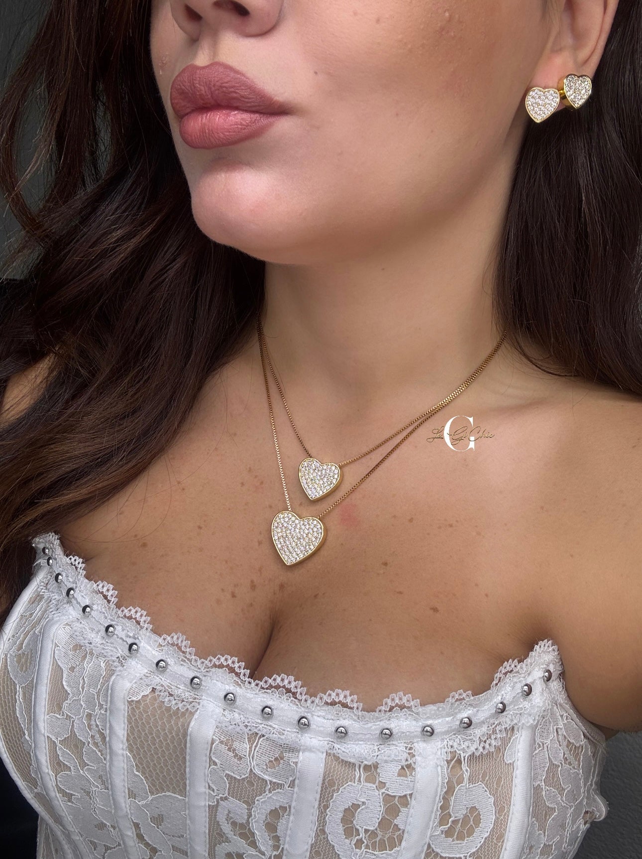 Collana “Cuore Pavè” MEDIUM