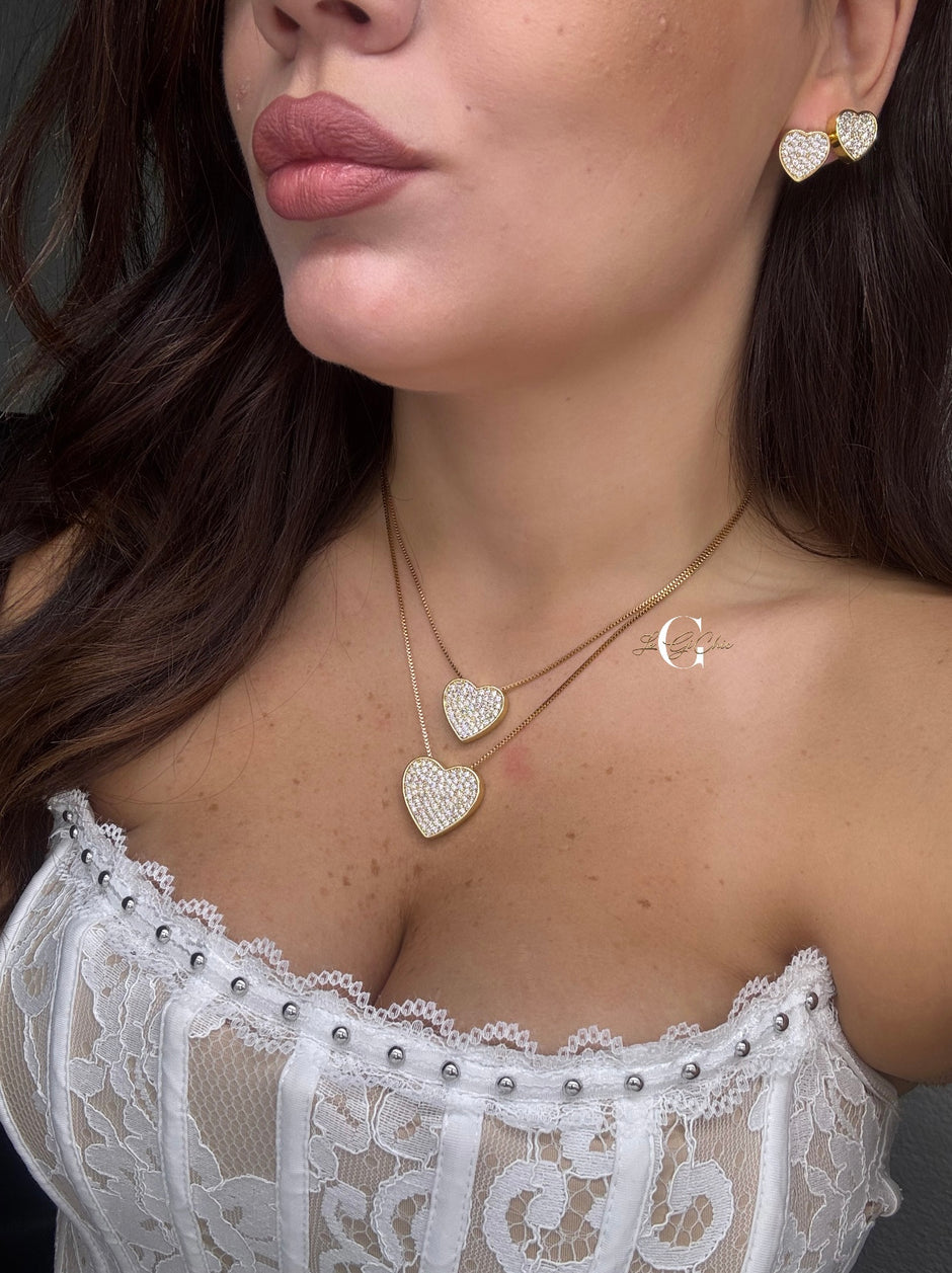 Collana “Cuore Pavè” MEDIUM