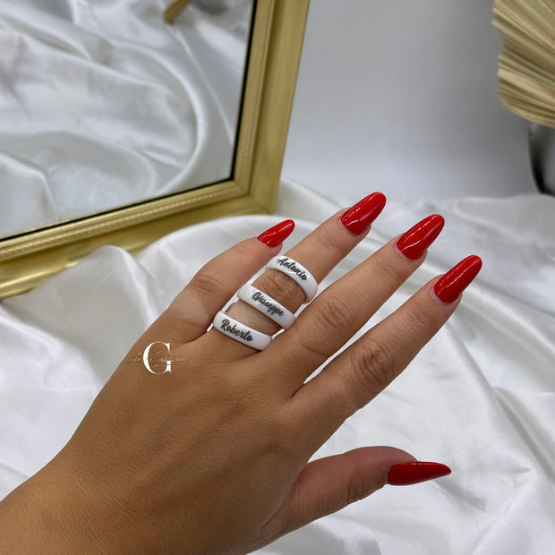 Anello “Fascia in ceramica”