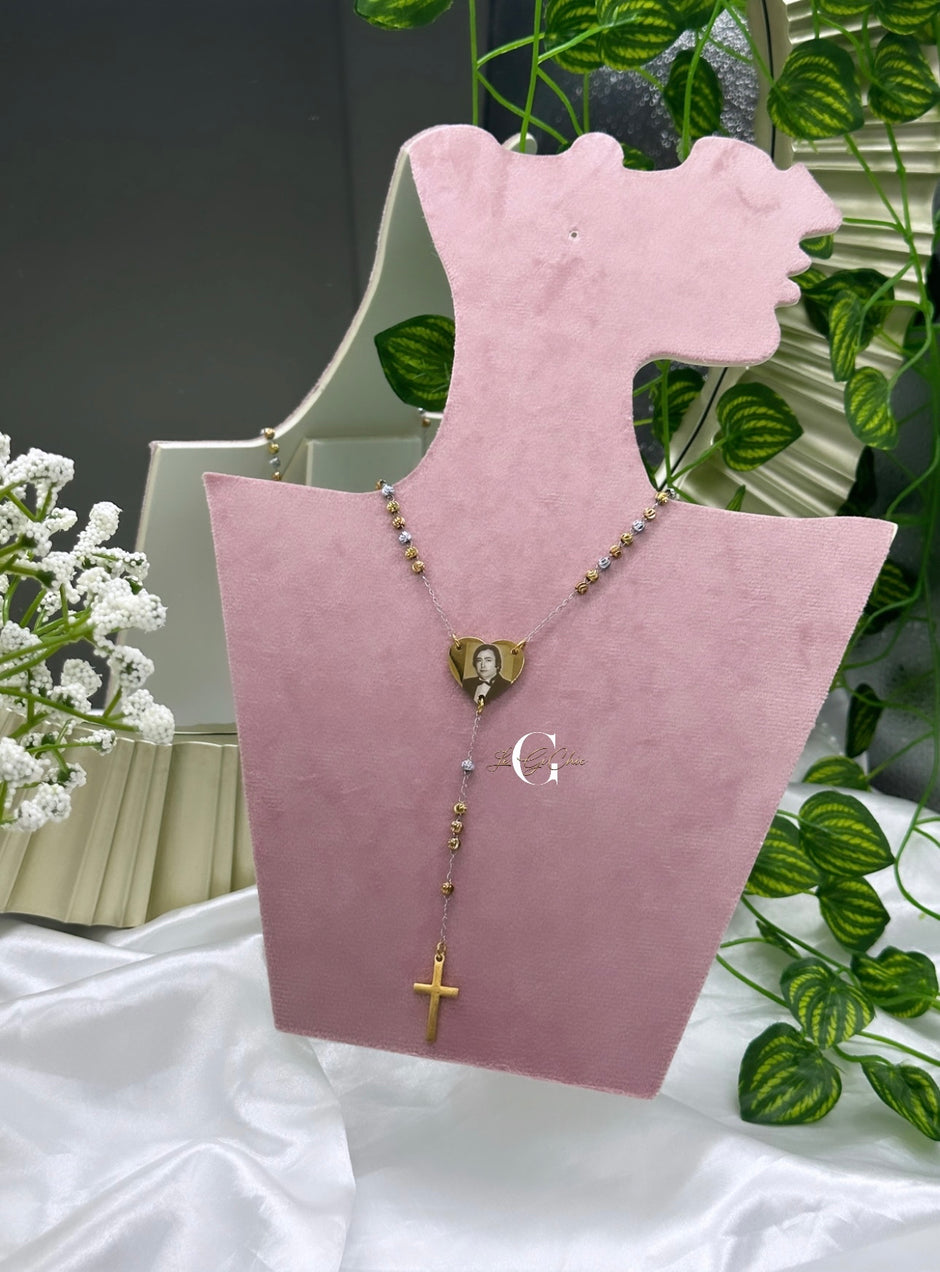 Rosario “MILLE LUCI” con FOTO incisa