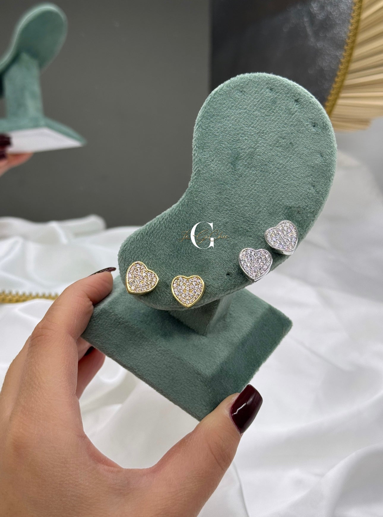 Orecchini “Cuore Pavè”