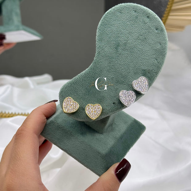 Orecchini “Cuore Pavè”