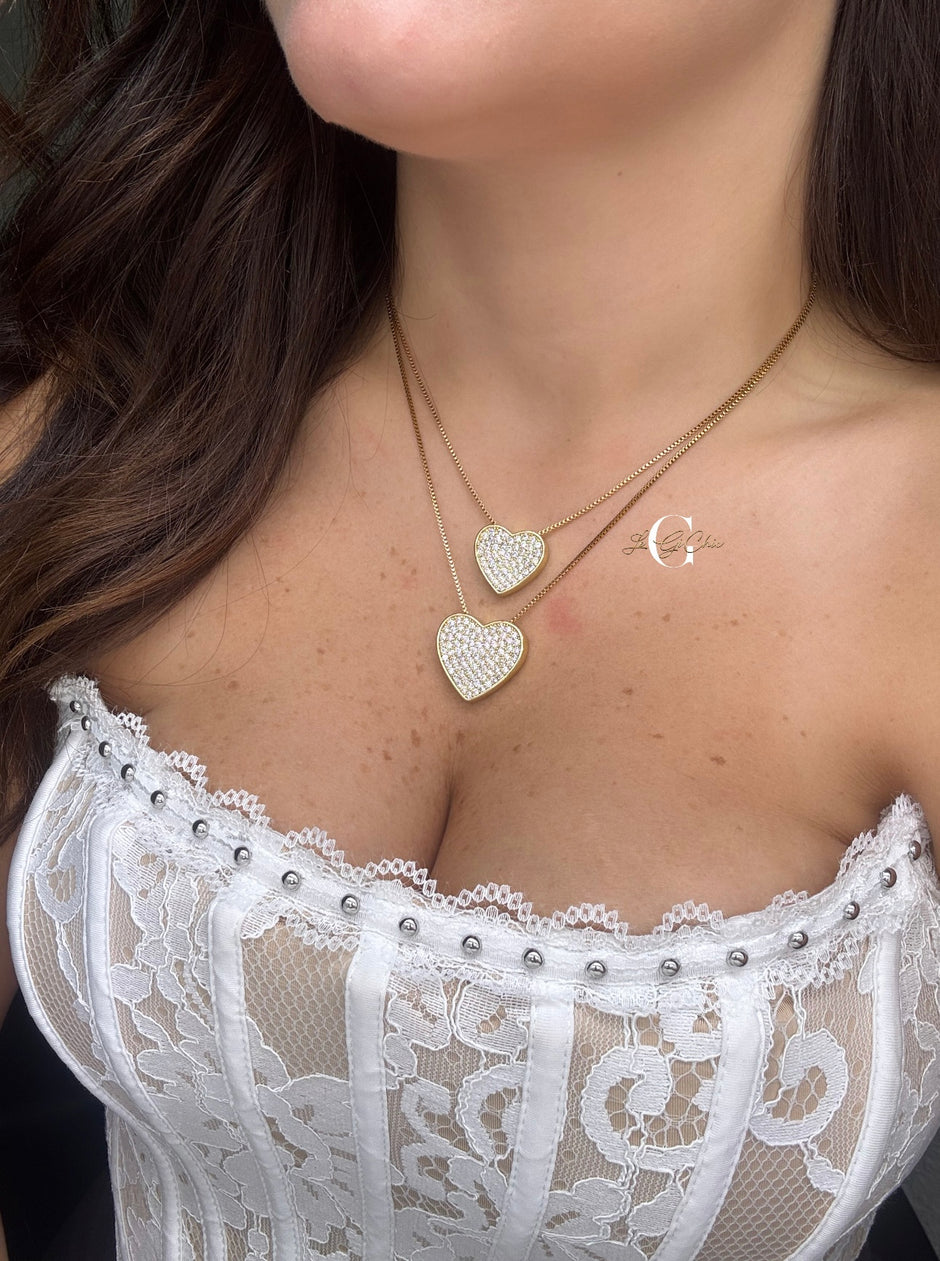 Collana “Cuore Pavè” BIG