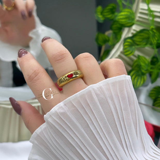 Fedone con cuore smaltato