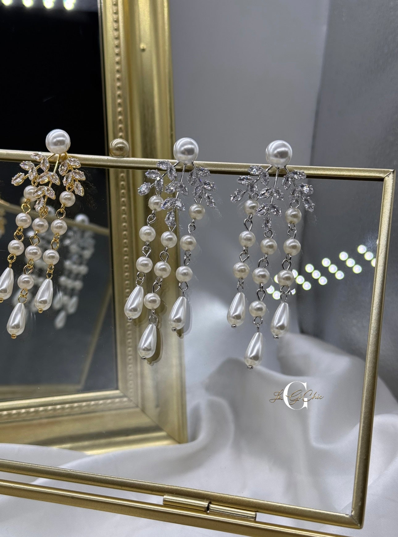 Orecchini “Cascata di perle”