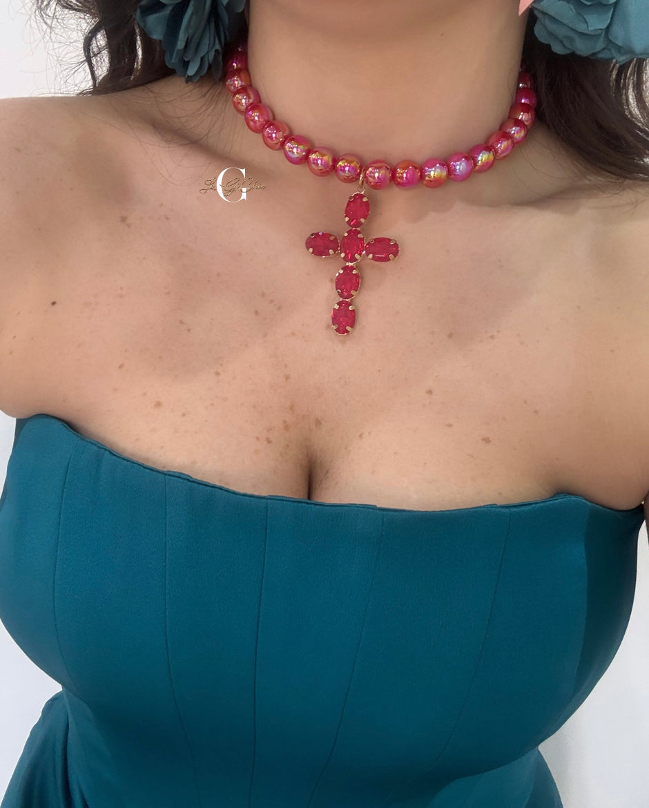 Girocollo “Ball colorato con croce”