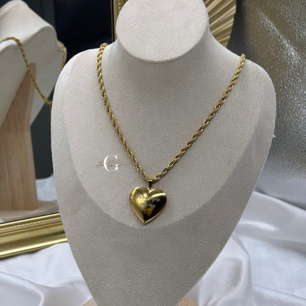 Collana “Cuore liscio” con FOTO