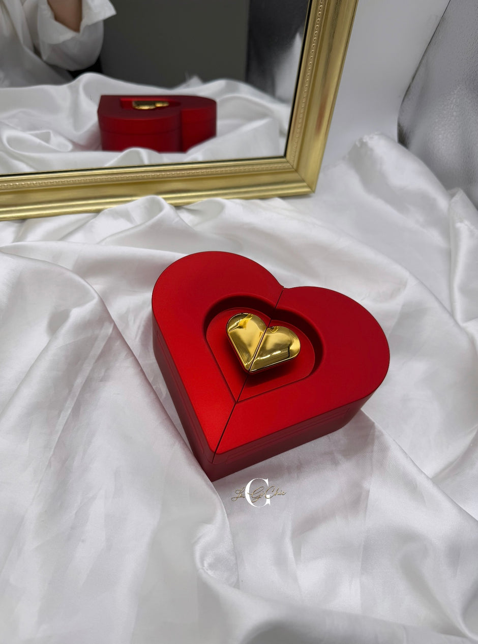 Box “Cuore LOVE con rosa”