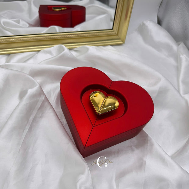 Box “Cuore LOVE con rosa”