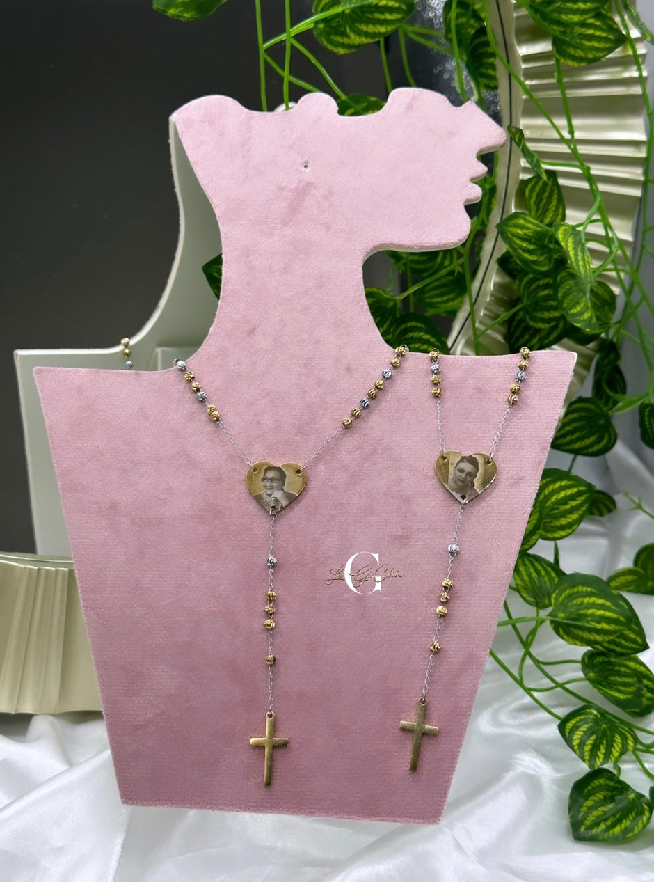 Rosario “MILLE LUCI” con FOTO incisa