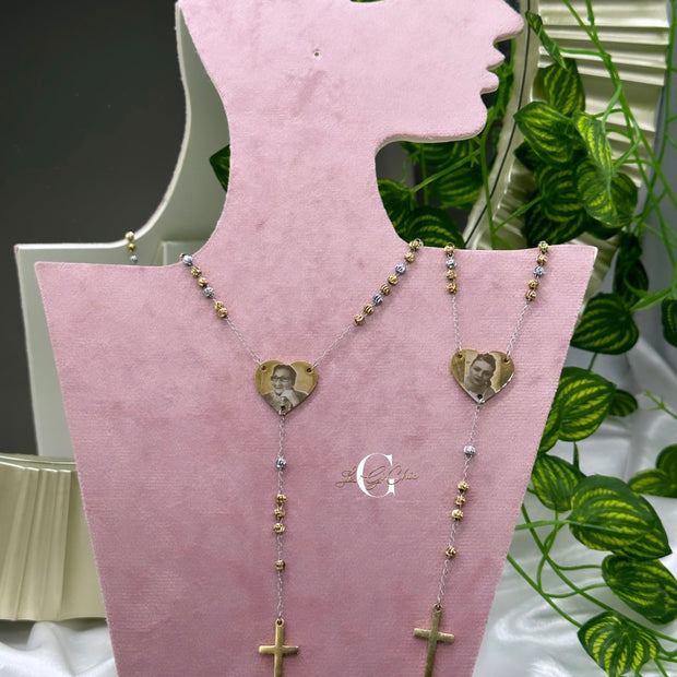 Rosario “MILLE LUCI” con FOTO incisa