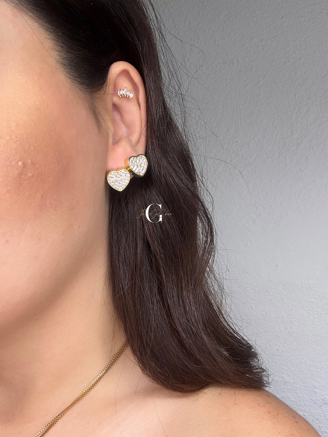 Orecchini “Cuore Pavè”