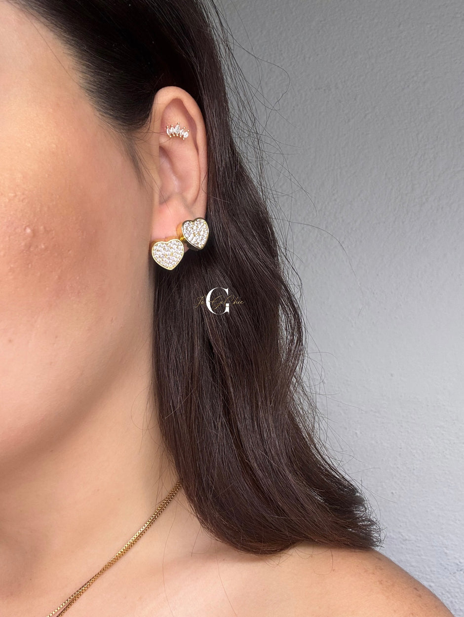 Orecchini “Cuore Pavè”