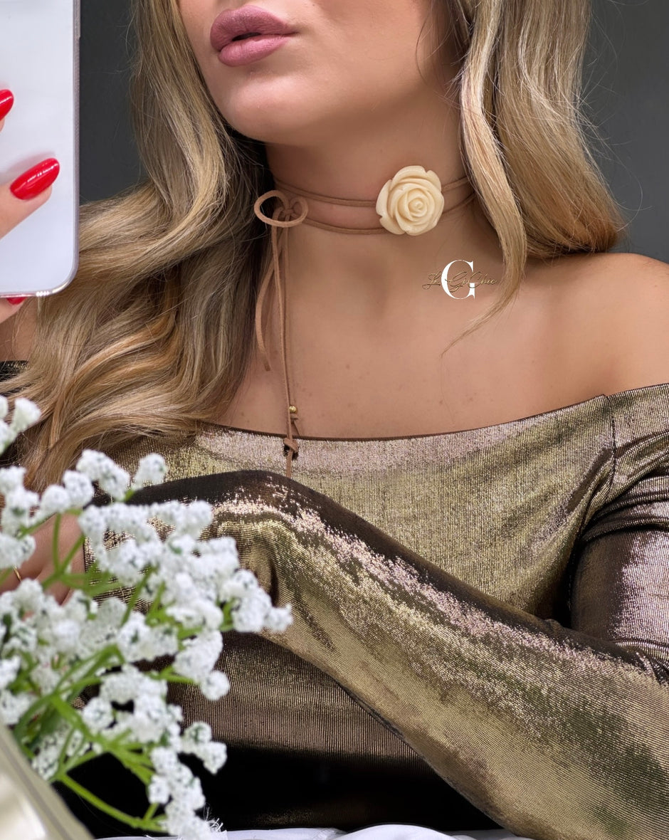 Collana : choker “ROSA”