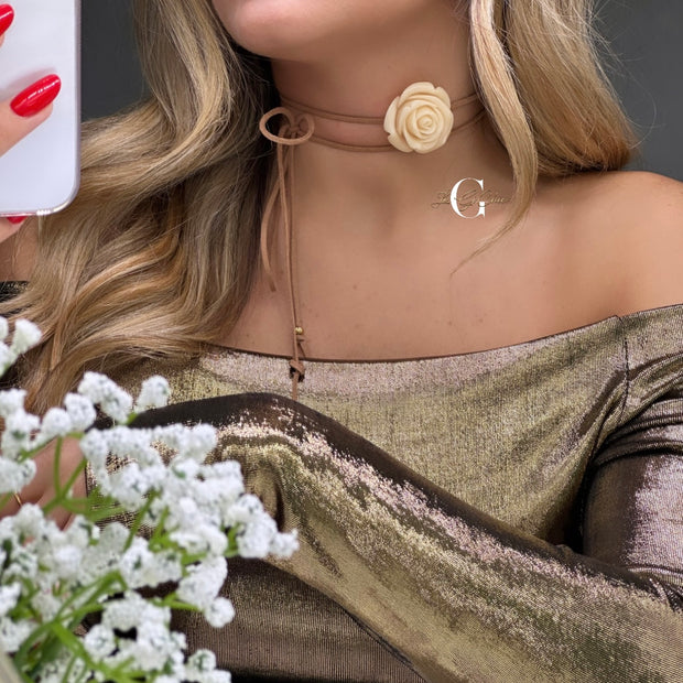 Collana : choker “ROSA”