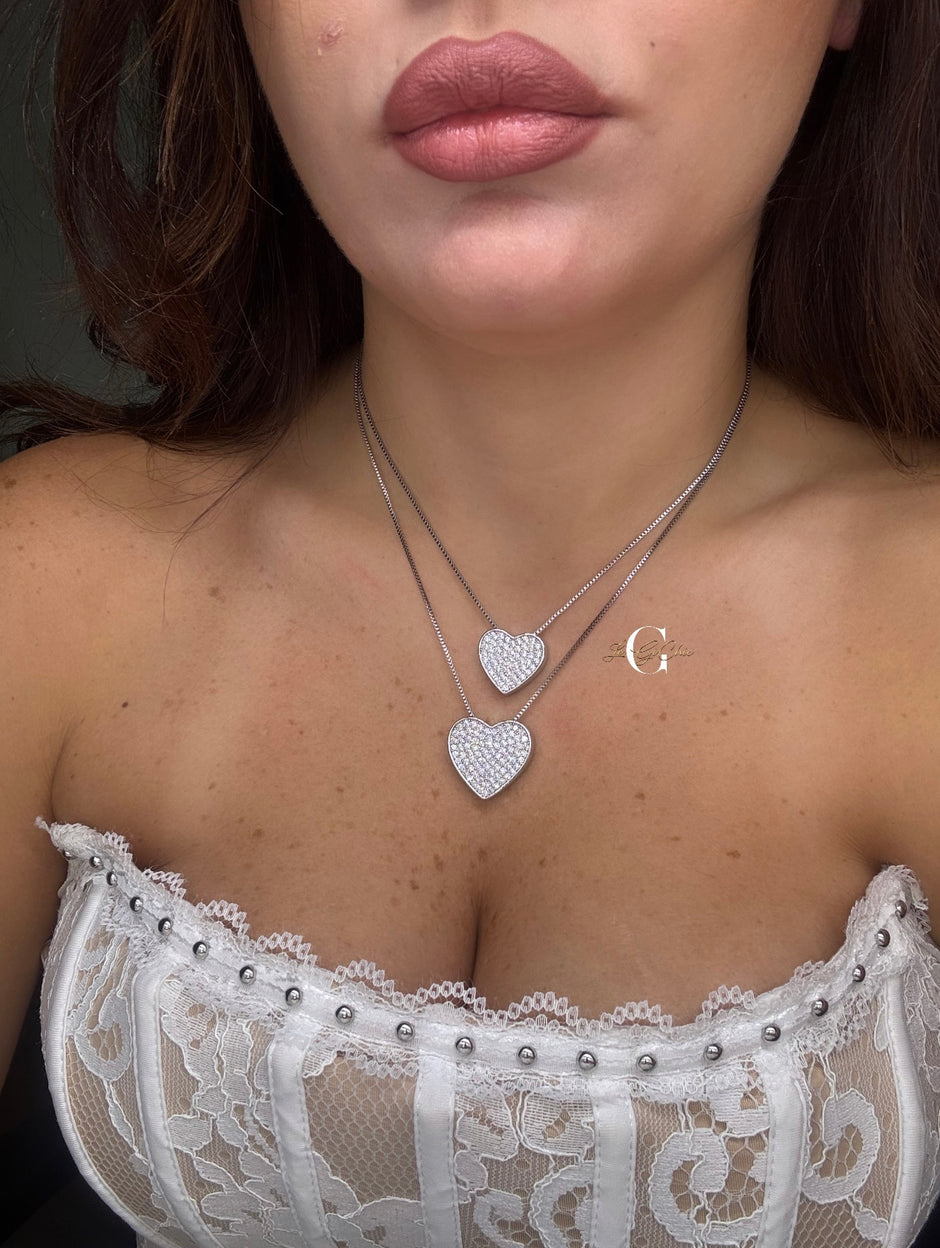 Collana “Cuore Pavè” BIG