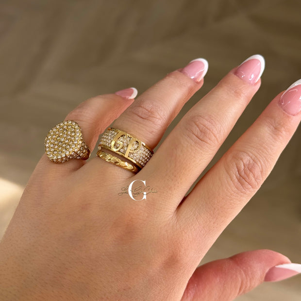 Anello “Fascione INFINITY” con zirconi