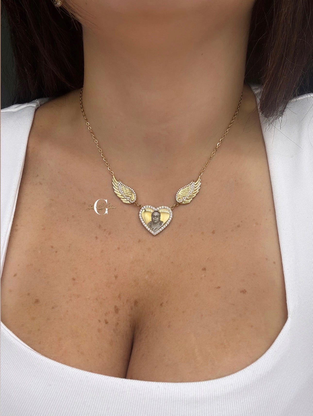 Collana “L’angelo del cuore” con FOTO