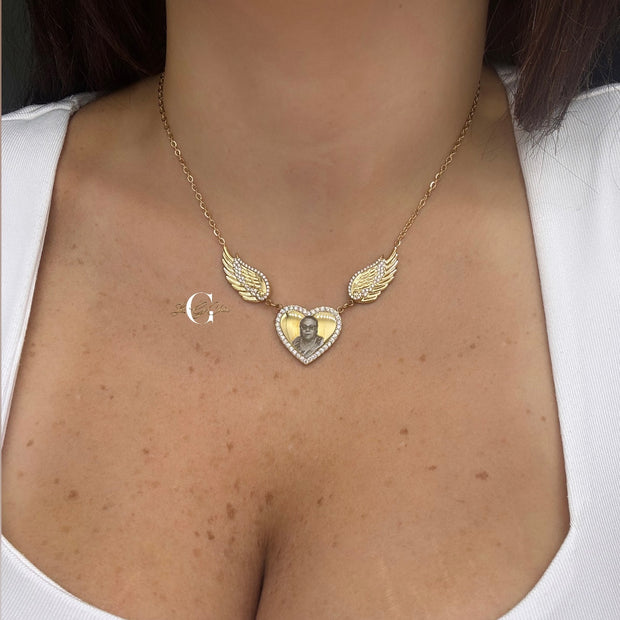 Collana “L’angelo del cuore” con FOTO
