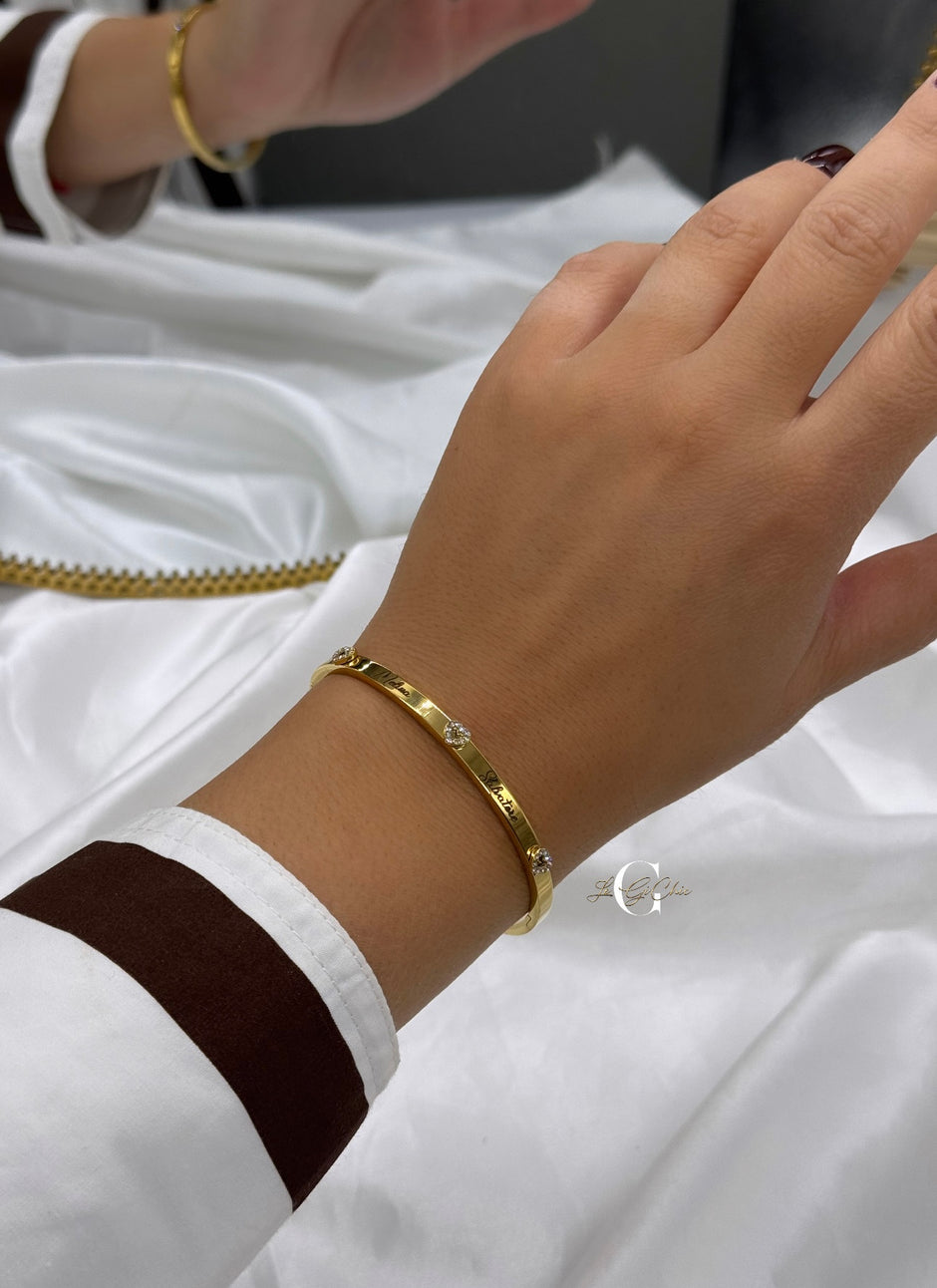 Bracciale “rigido con 3 cuori”