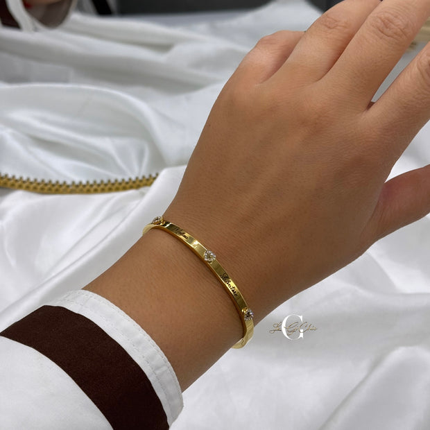 Bracciale “rigido con 3 cuori”