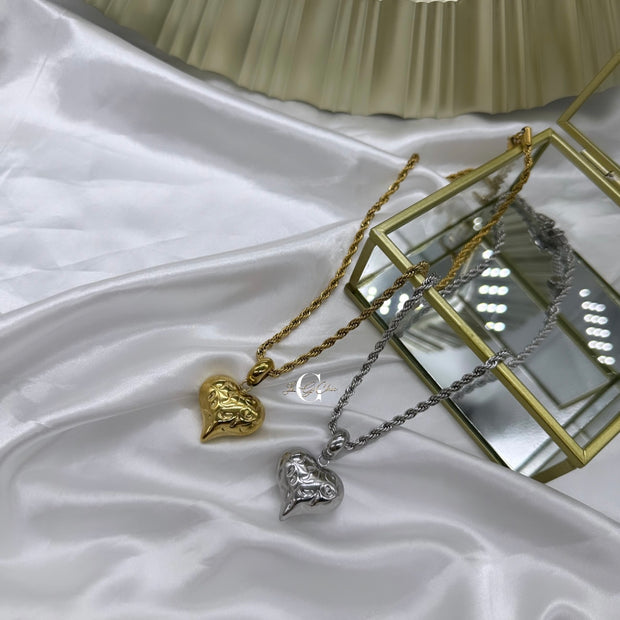 Collana “Cuore Damascato”