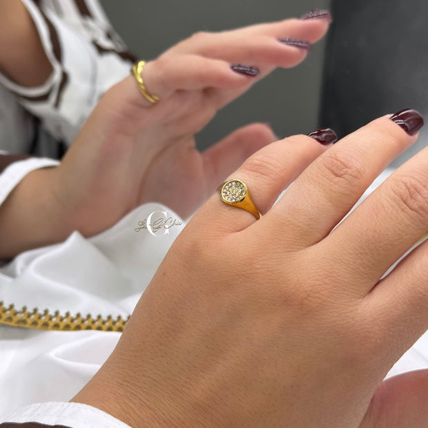 Chevalier “Sigillo tondo con zirconi”