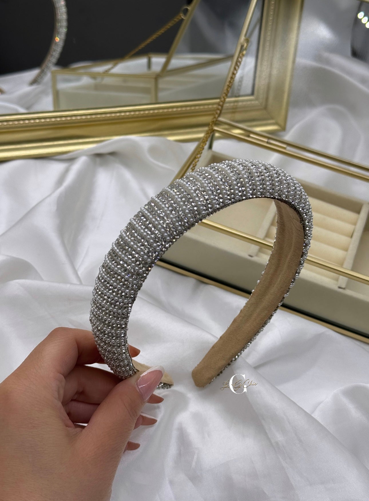 Cerchietto “Perline e strass”