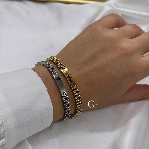 Bracciale “Jubilee con targhetta”