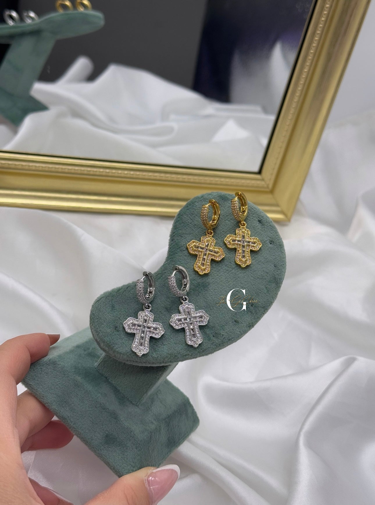 Orecchini “Cross shine”