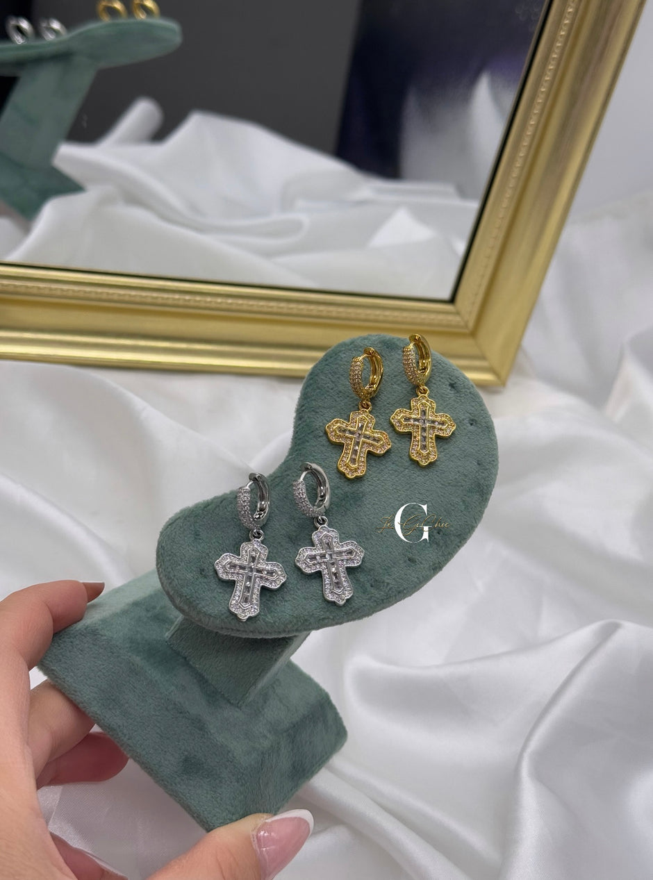 Orecchini “Cross shine”