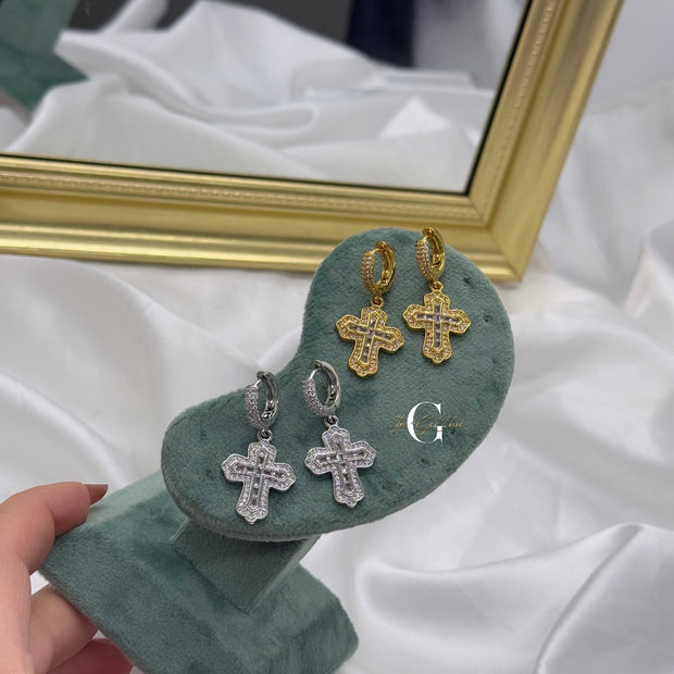 Orecchini “Cross shine”