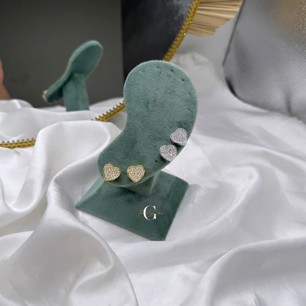 Orecchini “Cuore Pavè”