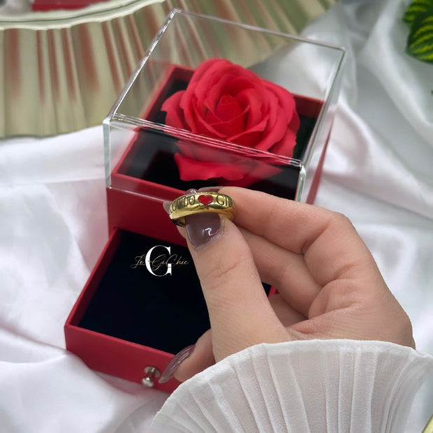 Fedone con cuore smaltato