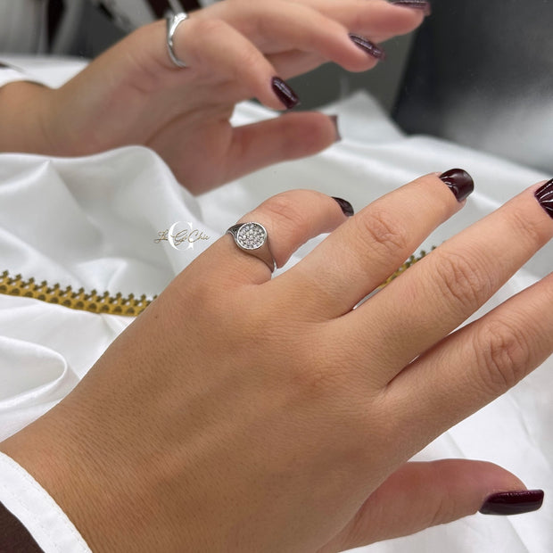 Chevalier “Sigillo tondo con zirconi”