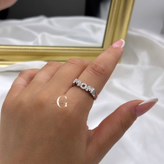 Anello “MOM” in argento 925