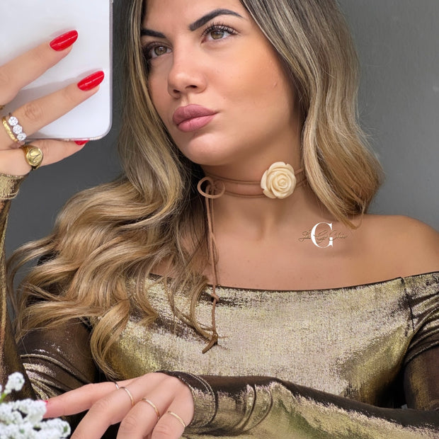 Collana : choker “ROSA”