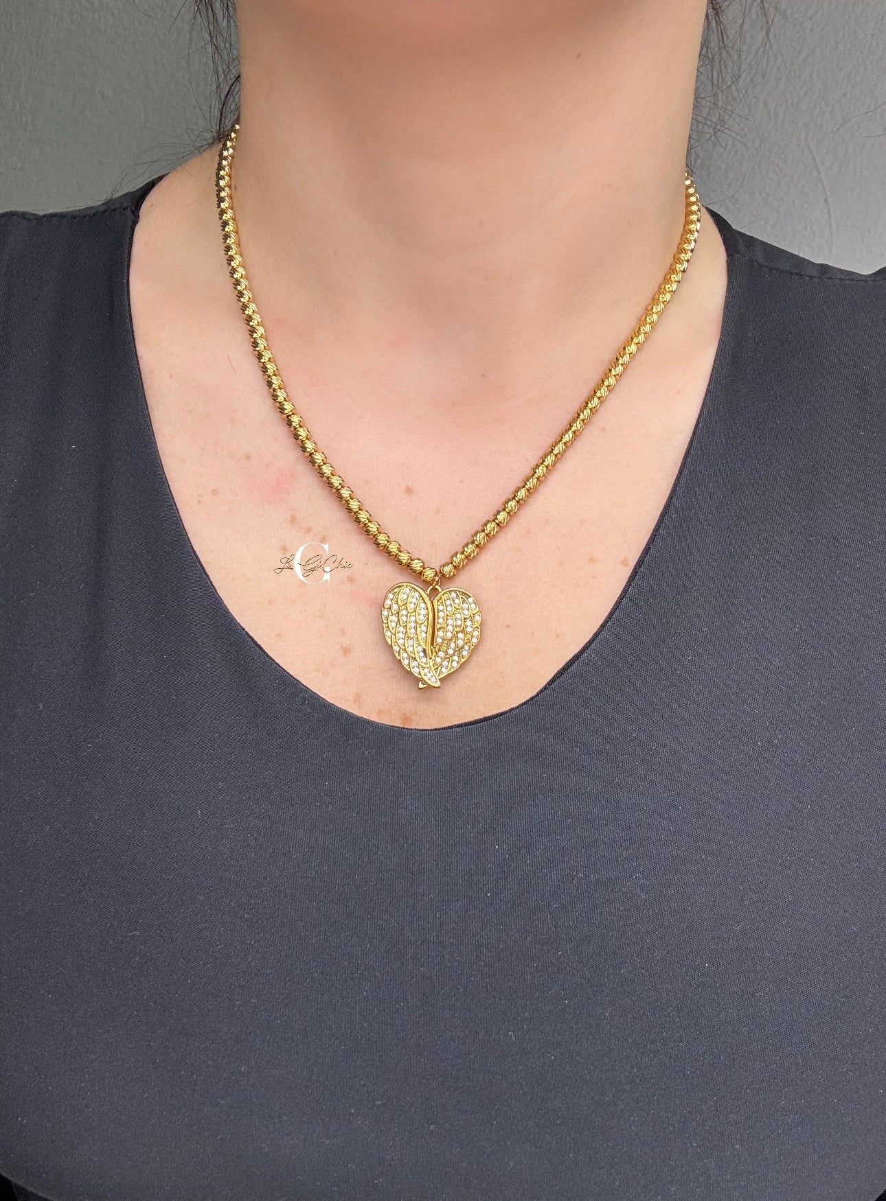 Collana “Cuore con ali d’angelo” FOTO