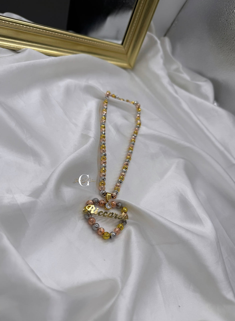 Collana “Mille luci con cuore personalizzato”