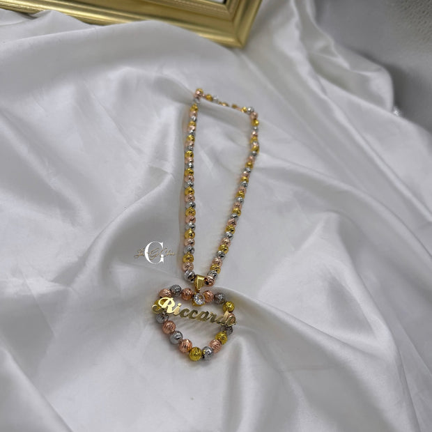 Collana “Mille luci con cuore personalizzato”