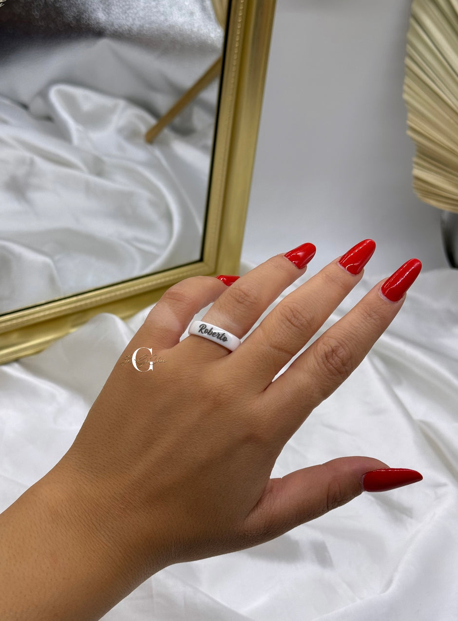 Anello “Fascia in ceramica”