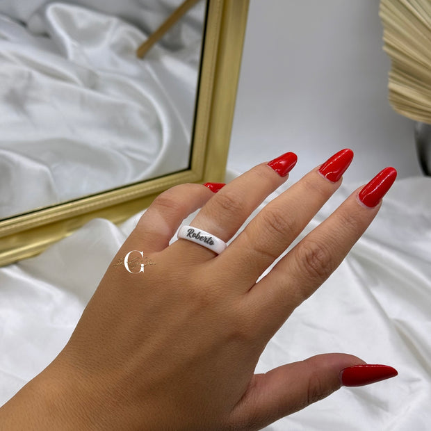 Anello “Fascia in ceramica”