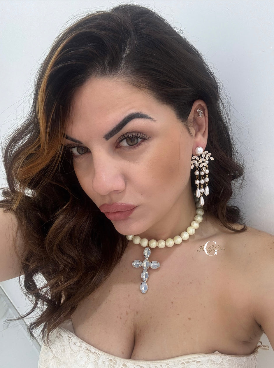 Orecchini “Cascata di perle”